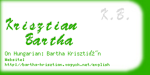 krisztian bartha business card